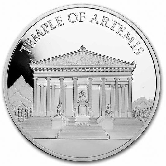 7 Wonders of the World: Temple of Artemis 1oz. Silver Round (No Tax) Capsule Scr.