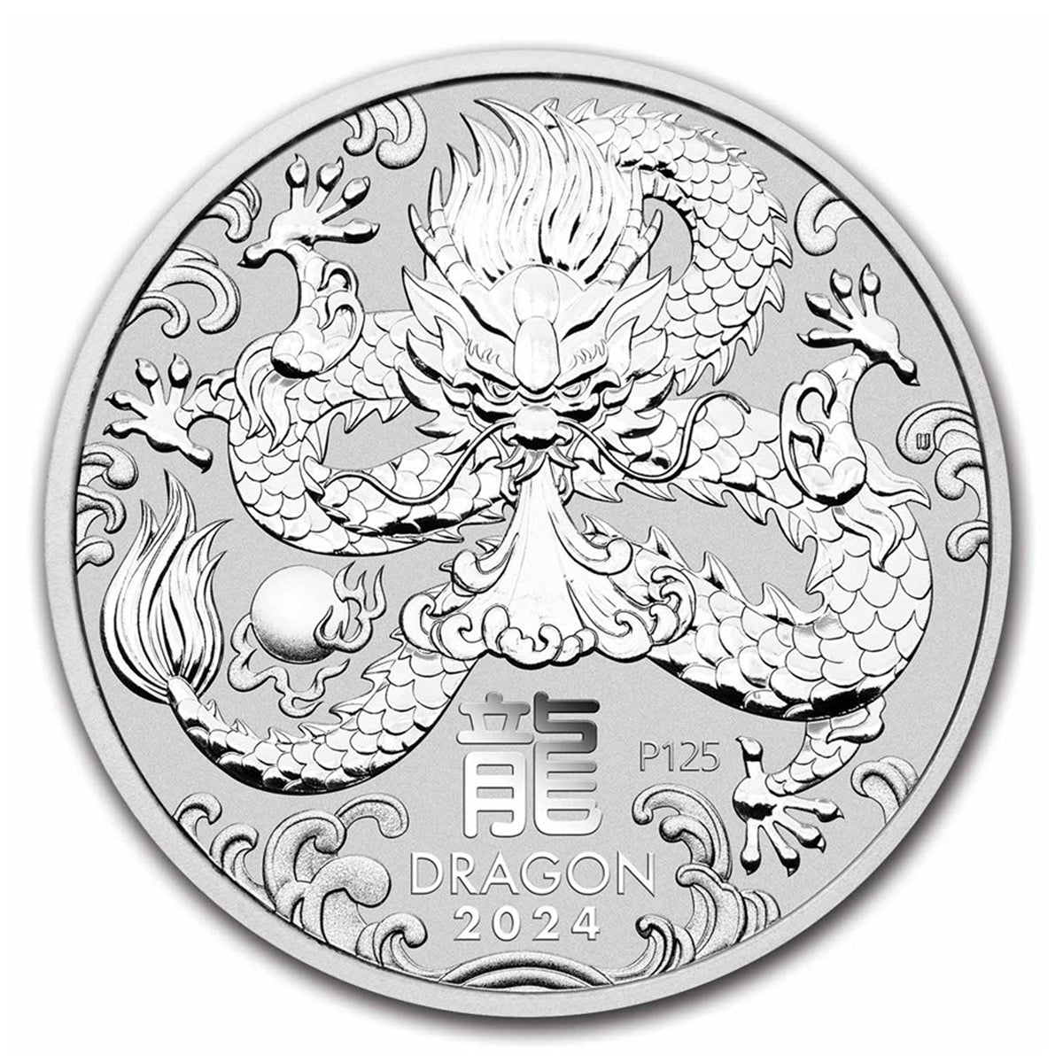 2024 AUS $1 Year of the Dragon (Series III) 1oz Silver (No Tax) Cap. Scuff