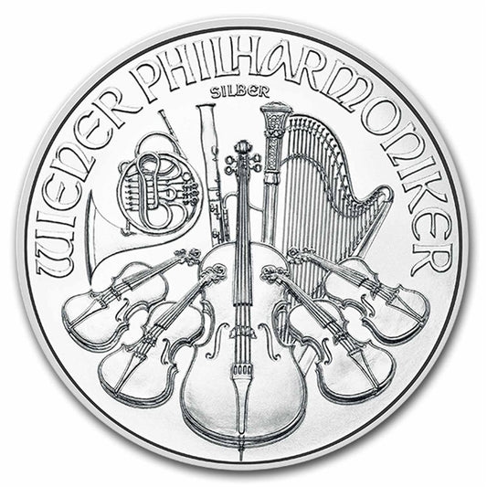 2024 Austria 1.5 Euros Philharmonic 1oz. .999 Silver (No Tax) Light toning