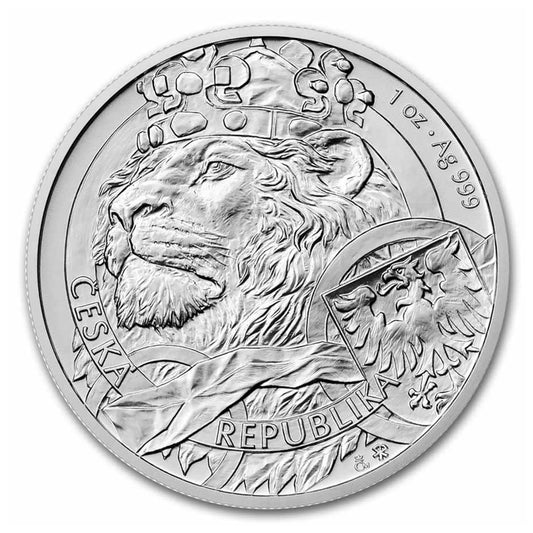 2025 Niue $2 Czech Lion 1oz Silver Coin (No Tax) May have Light Toning