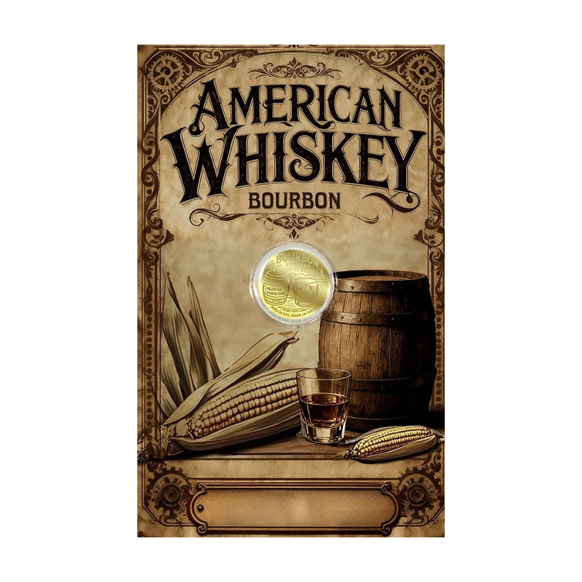 2026 Niue 50 Cents Bourbon 1/1000oz 24K .9999 Gold in Card (No Tax)