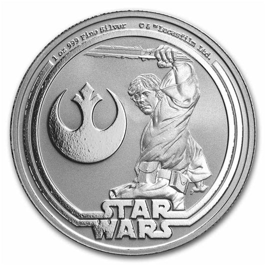 2025 Niue $2 Star Wars: Luke Skywalker 1oz .999 Silver (Tax Exempt)