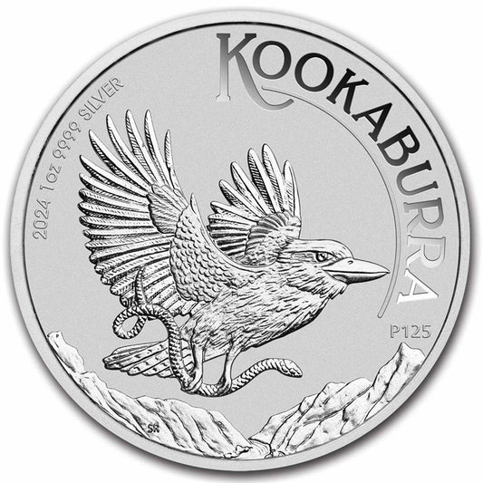 2024 Australia $1 Kookaburra 1oz Silver (No Tax) Hairline Scr. on Capsule
