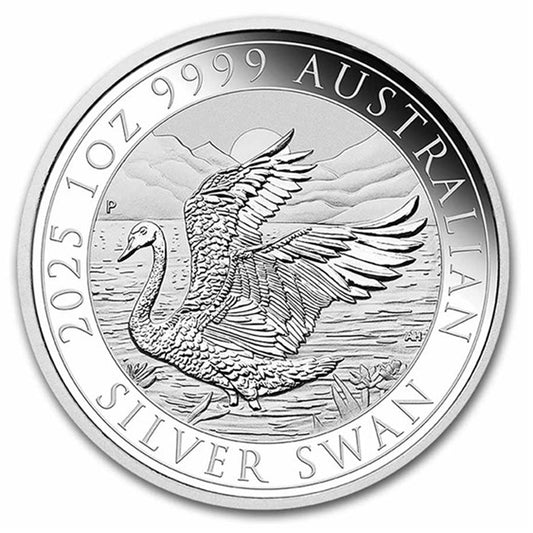 2025 Australia $1 Swan 1oz. .9999 Fine Silver Coin (No Tax)