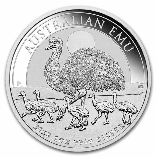 2025 Australia $1 Emu 1oz. .999 Silver Coin (No Tax)