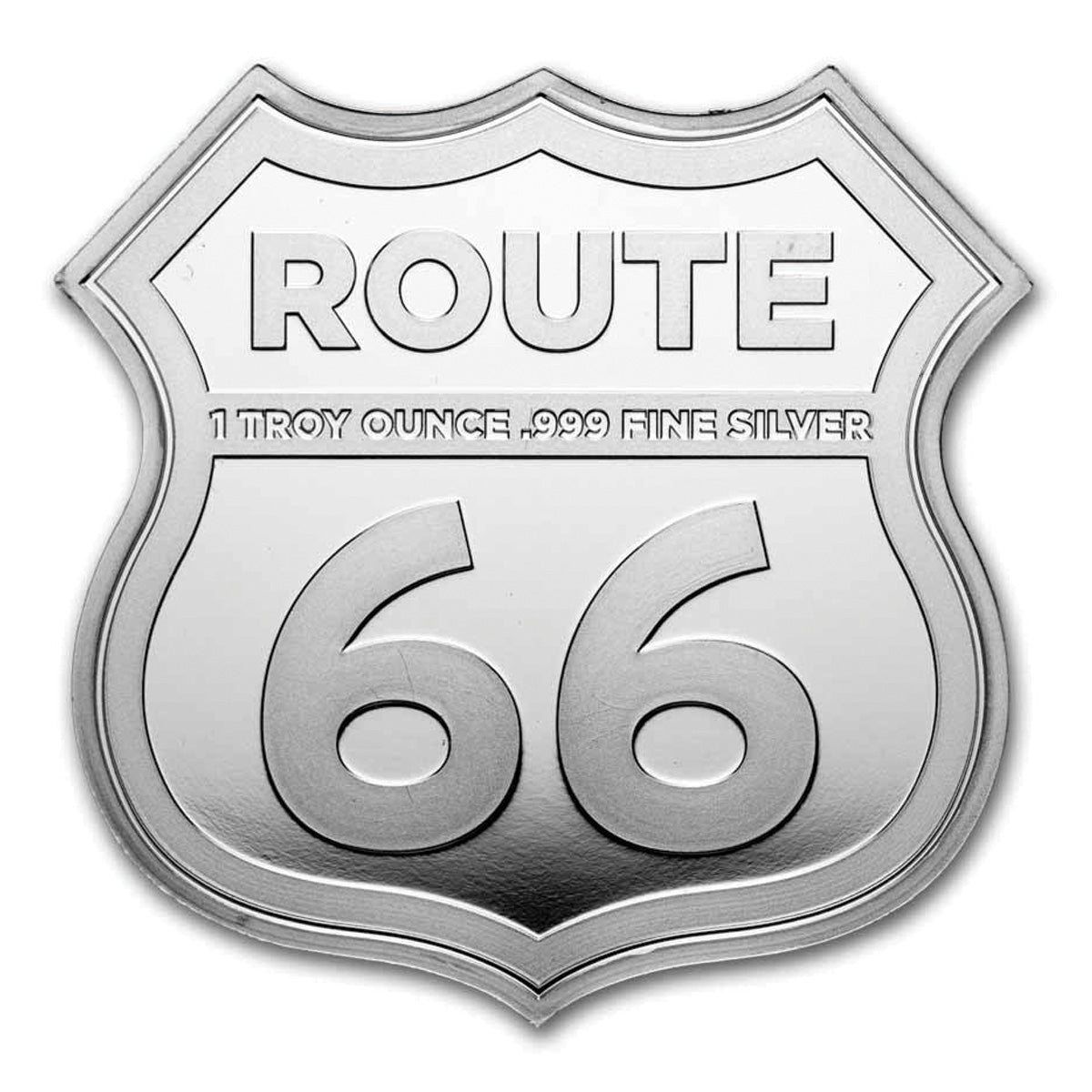 2026 100th Anniversary of Route 66 1oz. 999 Fine Silver Shield (No Tax)