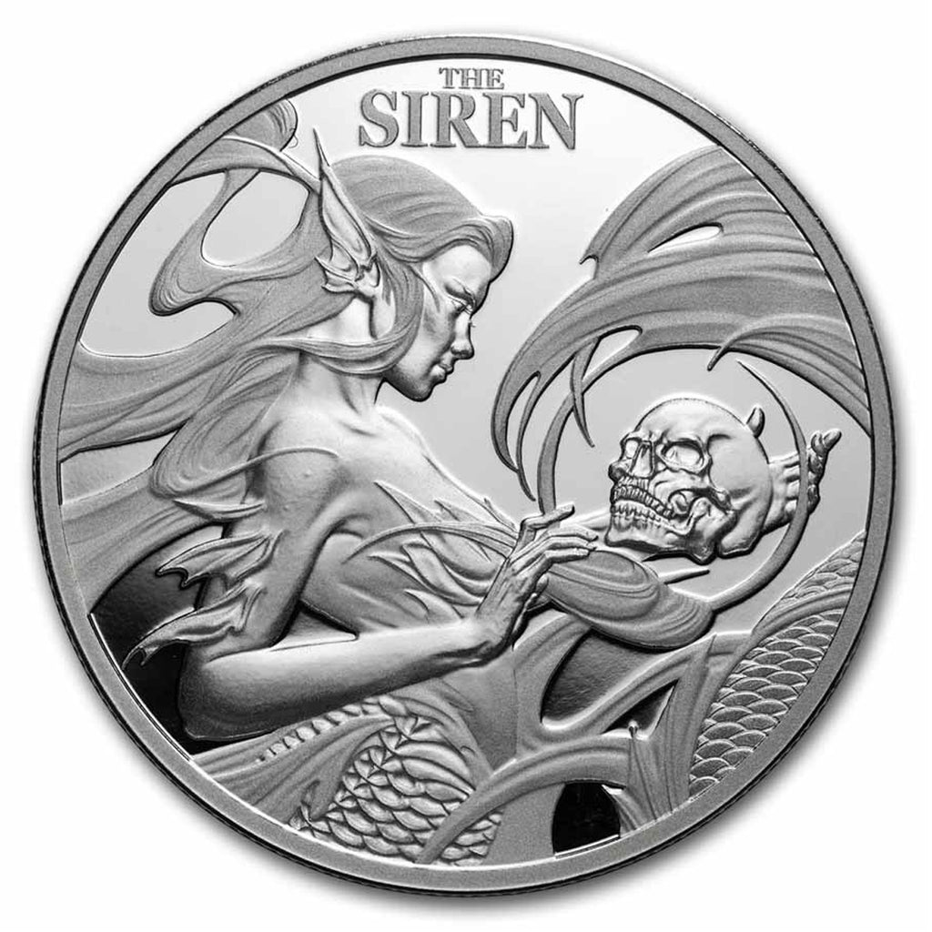 2025 Niue $2 Mythical Creatures: The Siren 1oz. .999 Silver Coin (No Tax)