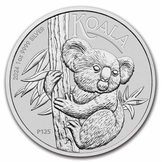 2024 Australia $1 Koala 1oz Silver Coin (No Tax) COIN ONLY/Light Toning