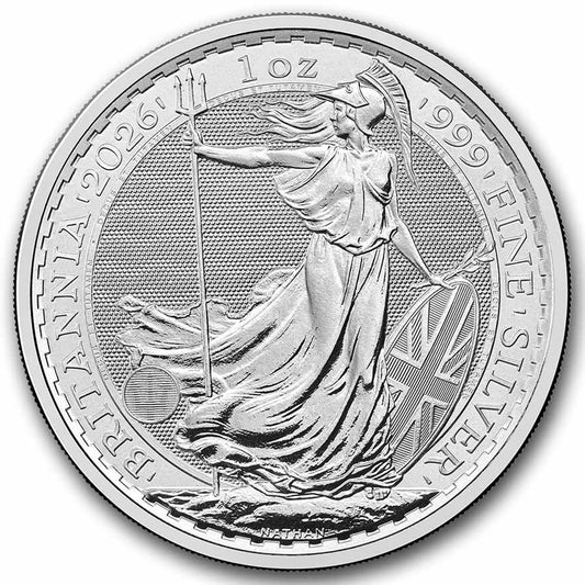 2026 Great Britain 2-Pound Britannia 1oz. .999 Silver (No Tax)