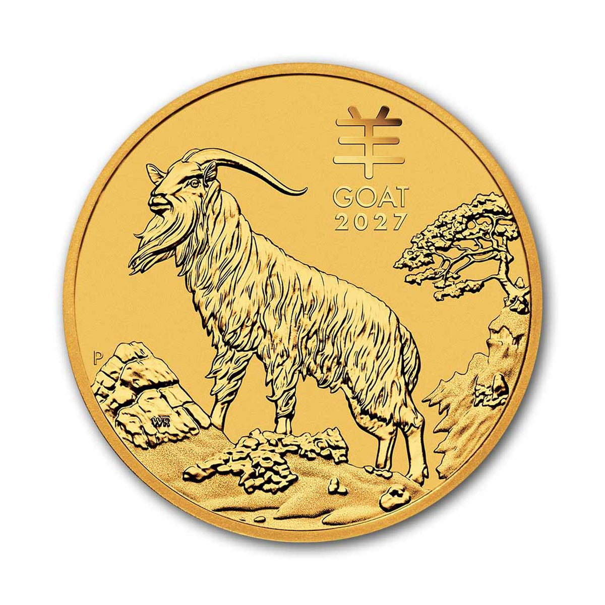 2027 Australia $25 Lunar Year of the Goat (Series III) 1/4oz .9999 Gold (No Tax)