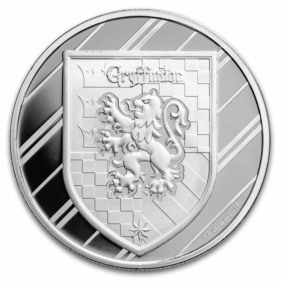 Harry Potter 1oz Houses: Gryffindor Silver Round (No Tax) Tone Spots