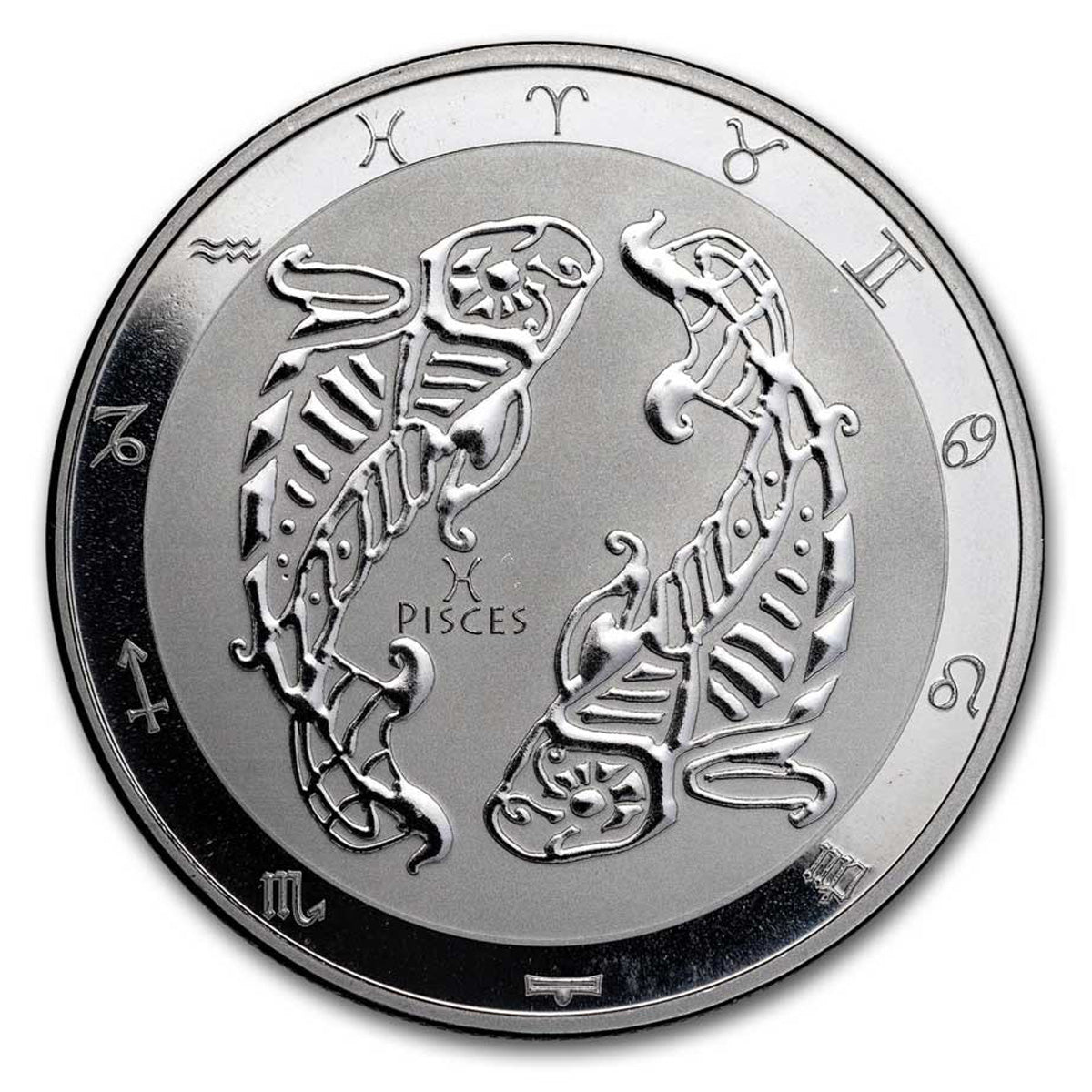 2024 Tokelau $5 Zodiac Series - Pisces 1oz. .999 Silver Coin (No Tax) Toned Spots