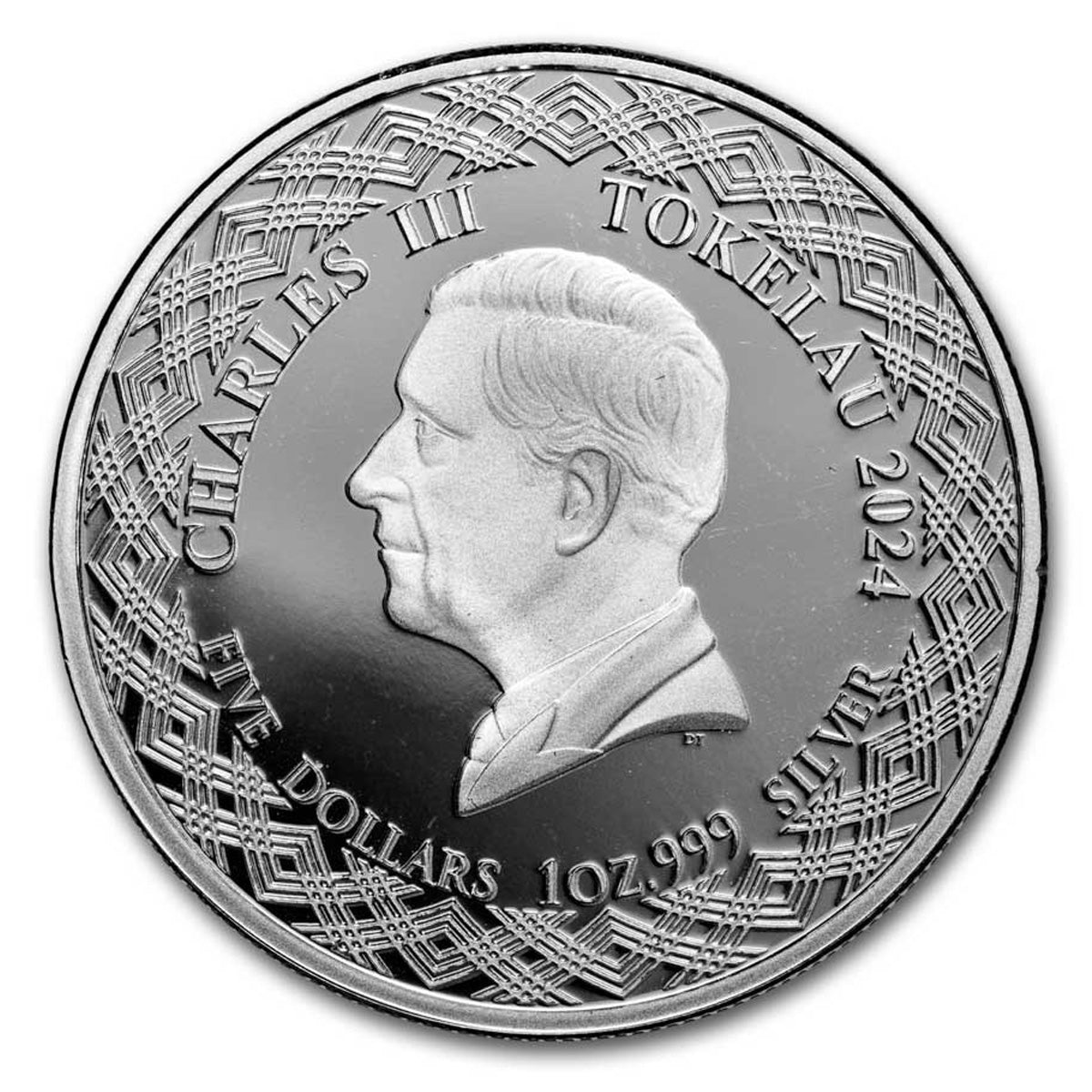 2024 Tokelau $5 Zodiac Series - Pisces 1oz. .999 Silver Coin (No Tax) Toned Spots