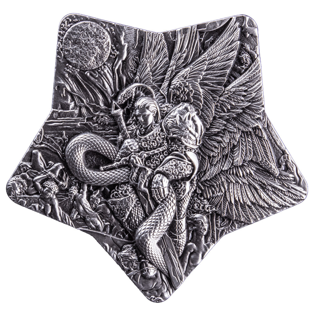 South Korea Lucifer The Fallen Angel 2oz .999 Silver Stacker (No Tax)