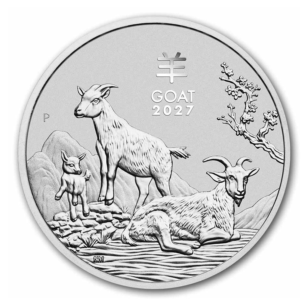 2027 Australia $2 Lunar Year of the Goat (Series III) 2oz .9999 Silver (No Tax)