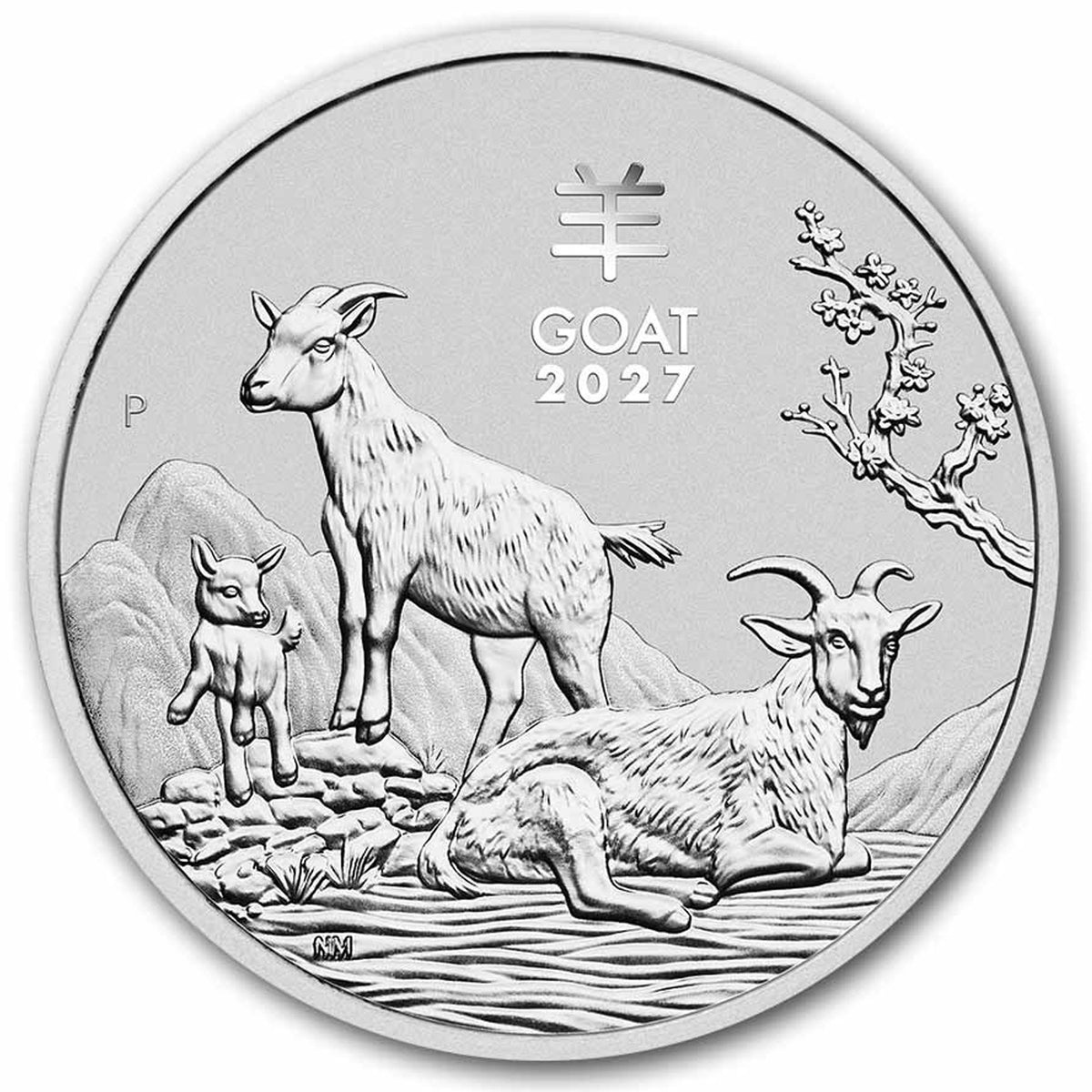 2027 Australia $8 Lunar Year of the Goat (Series III) 5oz .9999 Silver (No Tax)