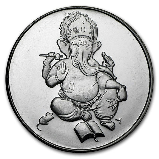 Ganesha 1oz. .999 Fine Silver Round (No Tax)