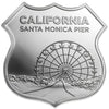 Icons of Route 66 Shield: California Santa Monica Pier 1oz. Silver (No Tax)