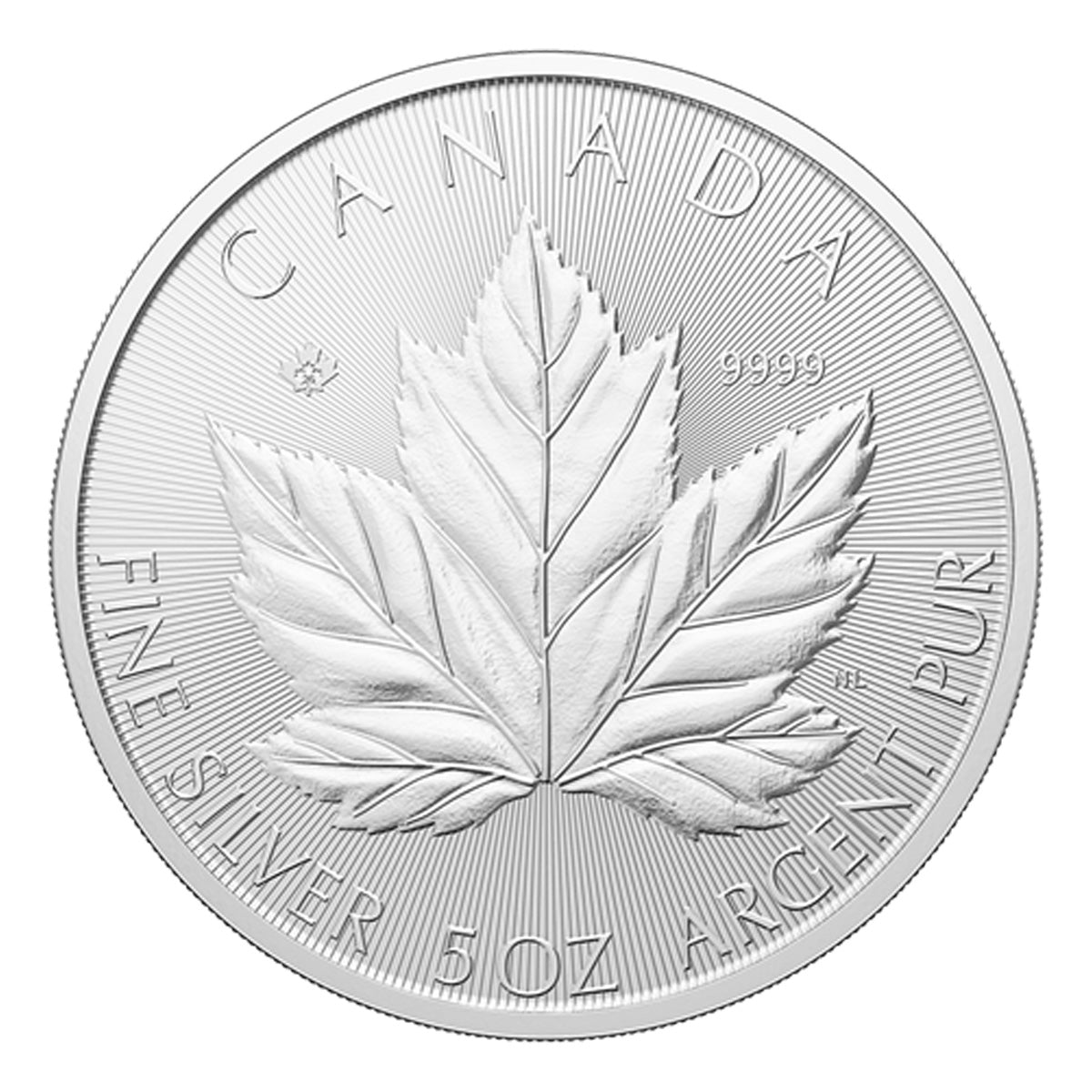2026 Canada $25 Grand Maple 5oz .9999 Fine Silver Coin (No Tax)