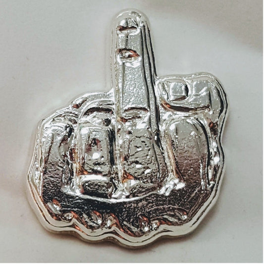 Beaver Bullion Middle Finger 3oz. Fine Silver (No Tax) Minor Rubbing