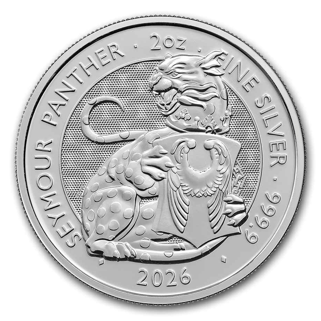 2026 GB £5 Royal Tudor Beasts: Seymour Panther 2oz Silver (No Tax)