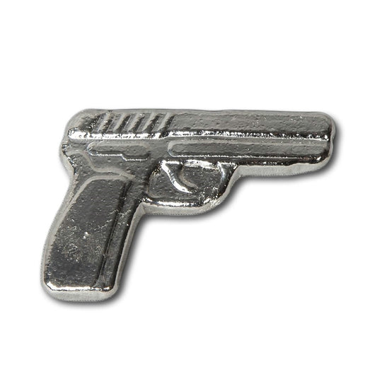 Monarch 3D Poured Pistol Handgun 2oz. Fine Silver (No Tax) Light Toning