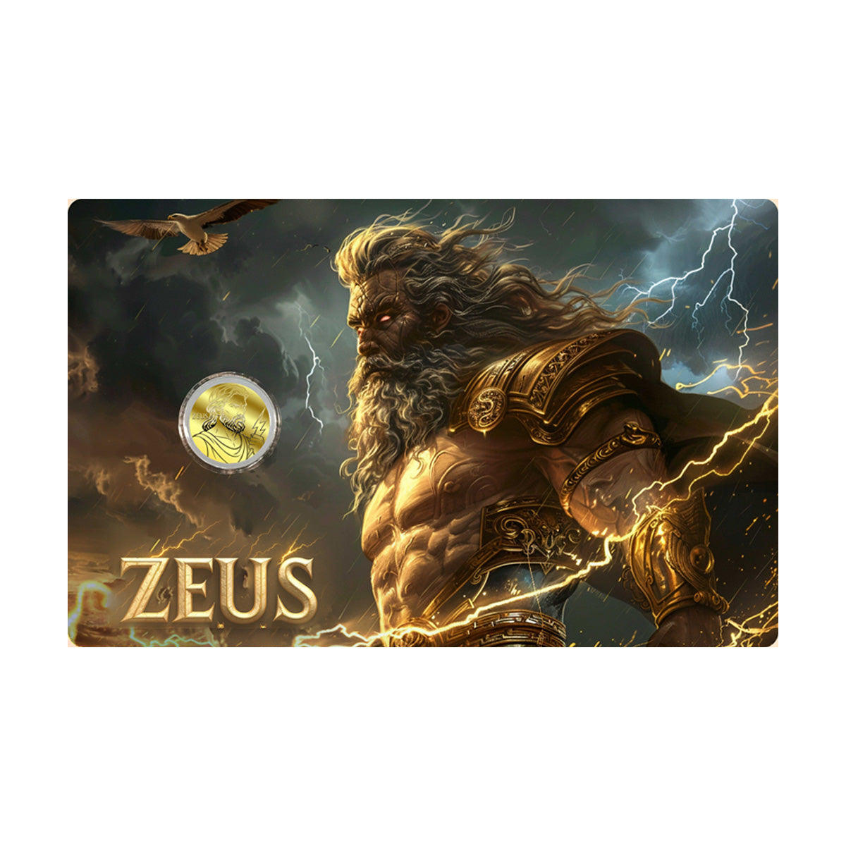 2025 Niue 50 Cents Zeus 1/1000oz 24K .9999 Gold in Card (No Tax)
