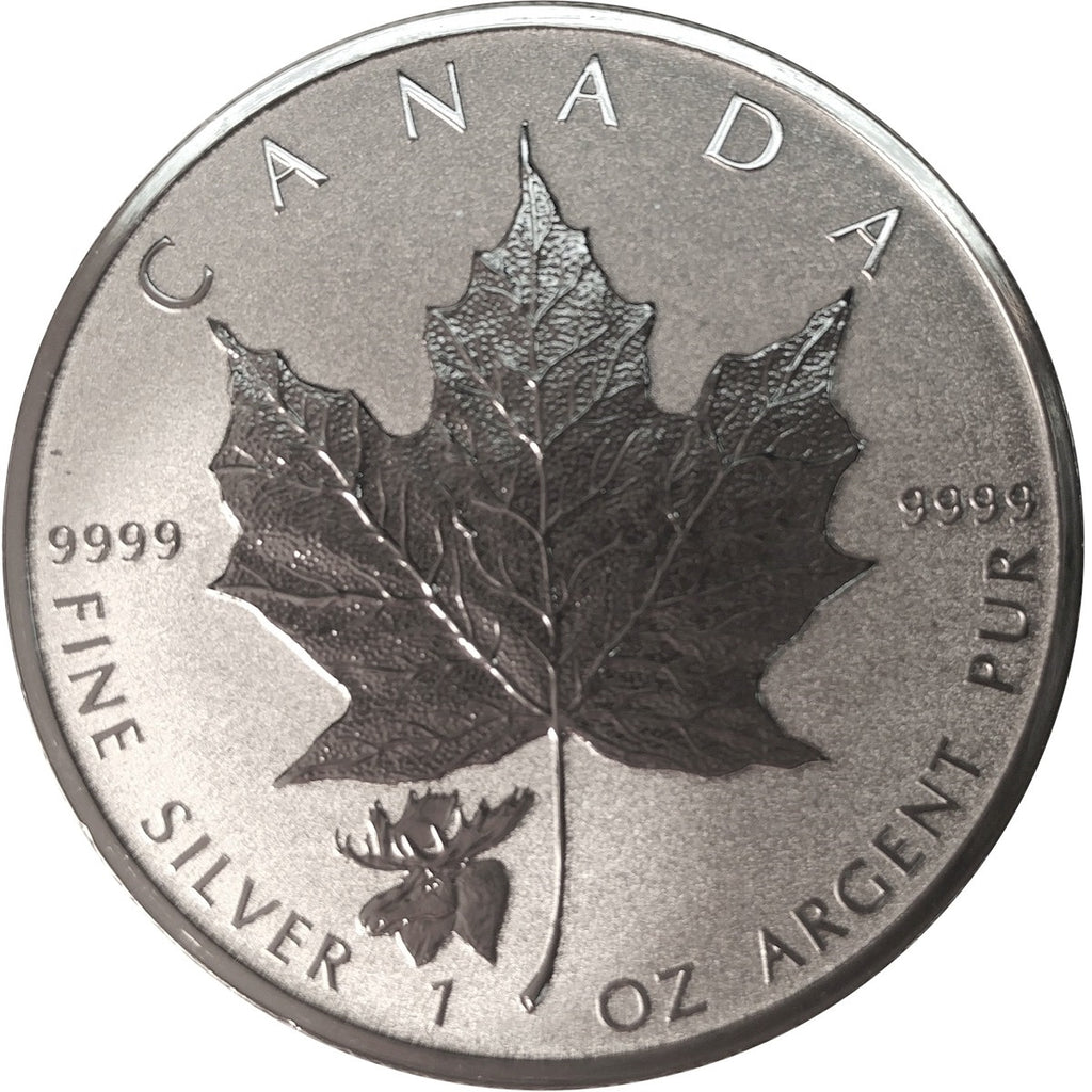 2017 Canada $5 Moose Privy Reverse Proof Silver Maple (No Tax) Light Toning