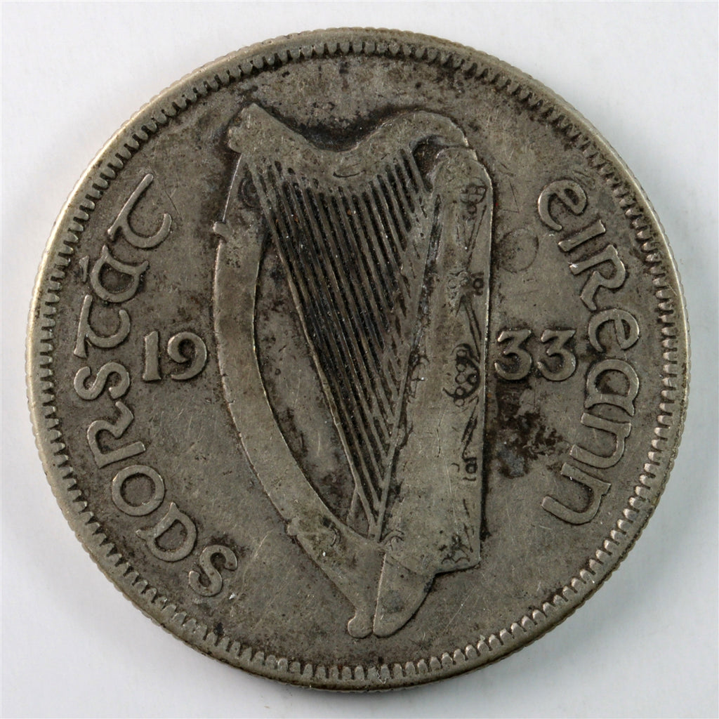 Ireland 1933 1/2 Crown VF-EF (VF30)