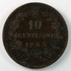 Italy 1863 10 Centesimi VF-EF (VF-30) $