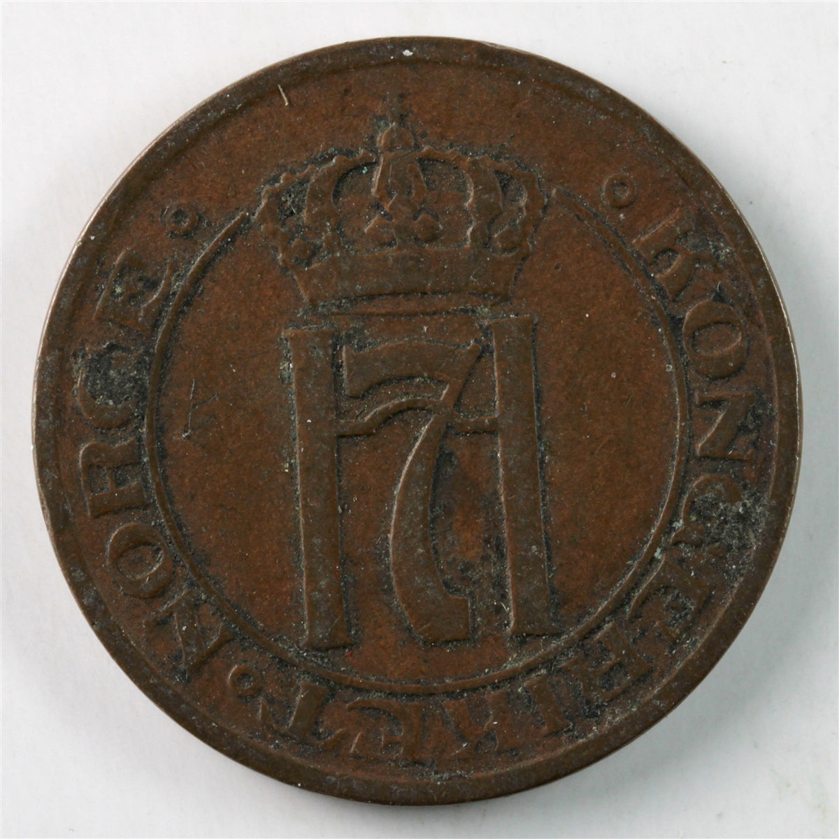 Norway 1912 2 Ore VF-EF (VF-30) $