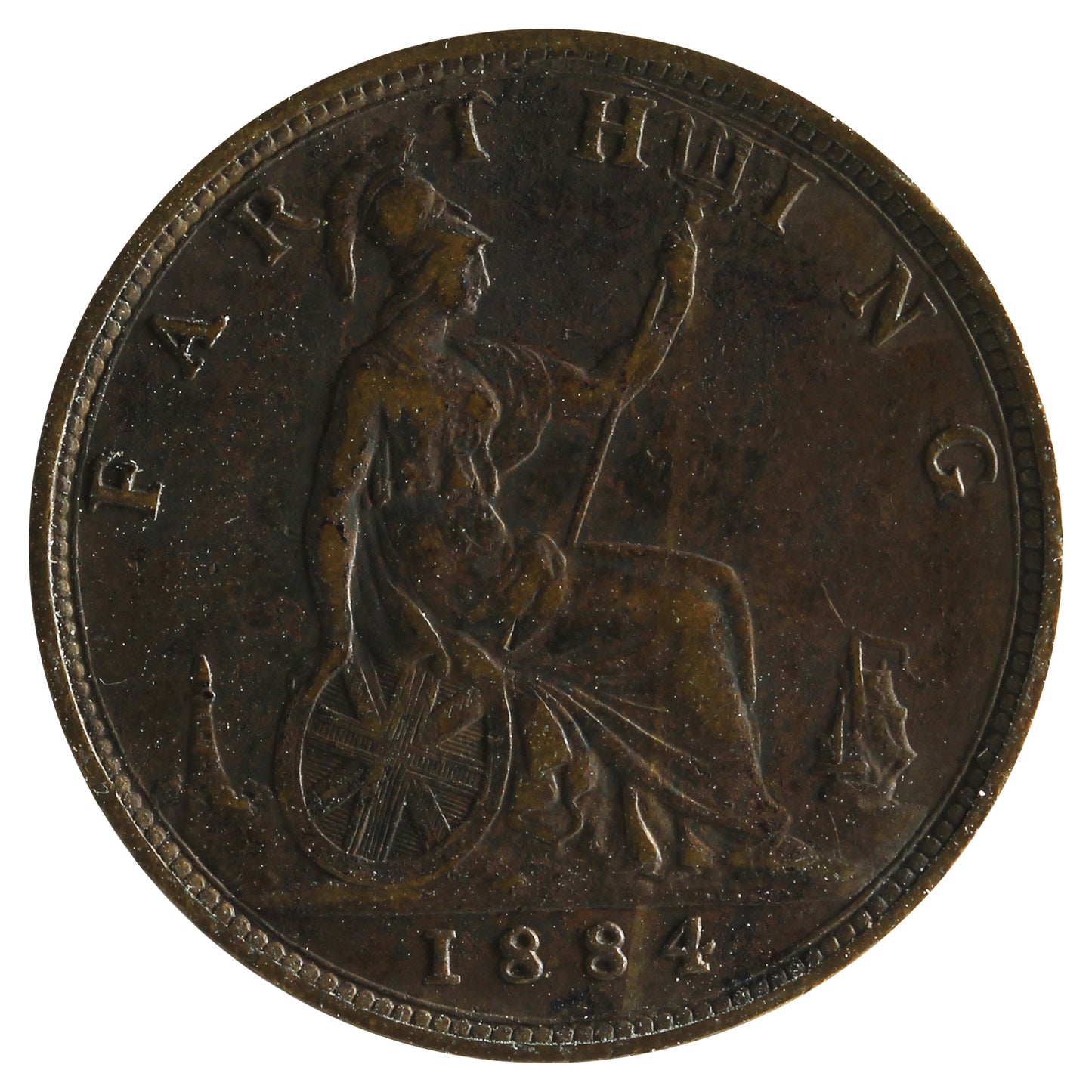 Great Britain 1884 Farthing VF-EF (VF30)
