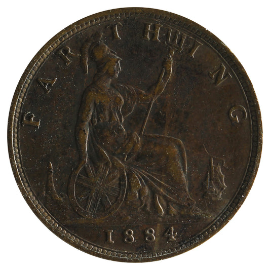 Great Britain 1884 Farthing VF-EF (VF30)
