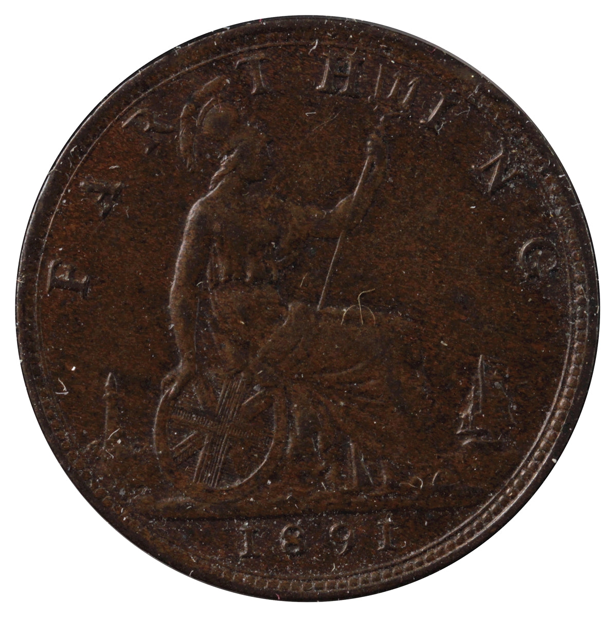 Great Britain 1891 Farthing Extra Fine (EF40)