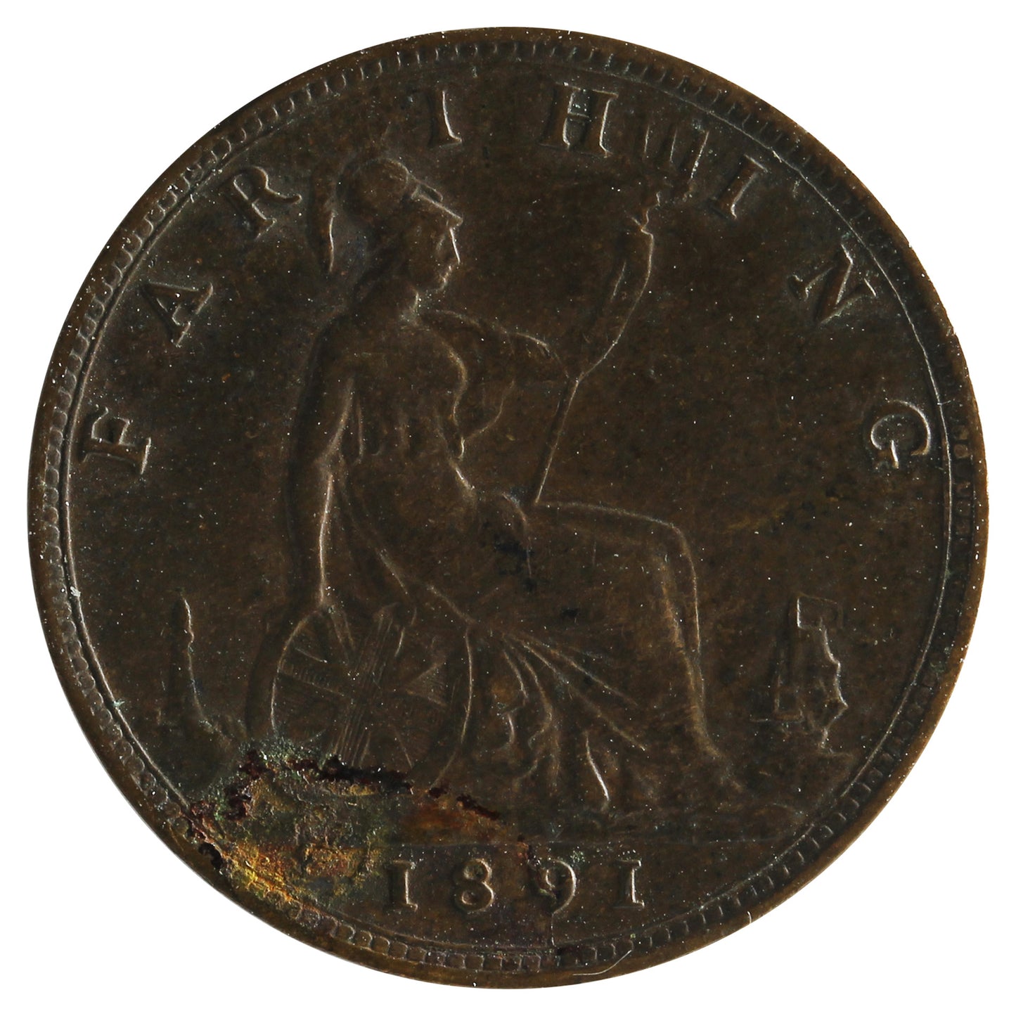 Great Britain 1891 Farthing F-VF (F15)