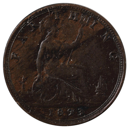Great Britain 1893 Farthing Extra Fine (EF40)