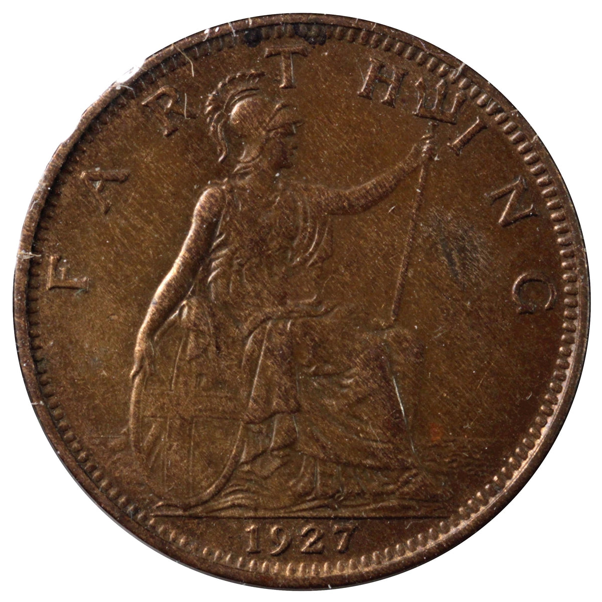 Great Britain 1927 Farthing EF-AU (EF45)