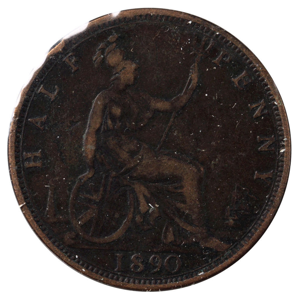 Great Britain 1890 1/2 Penny F-VF (F15)