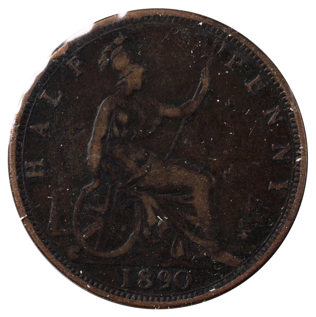 Great Britain 1890 1/2 Penny F-VF (F15)