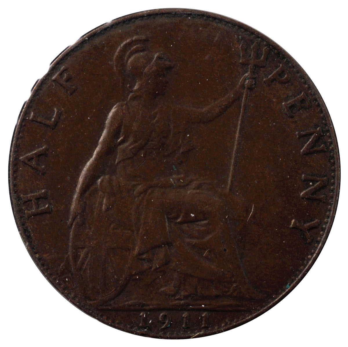 Great Britain 1911 1/2 Penny EF-AU (EF45)