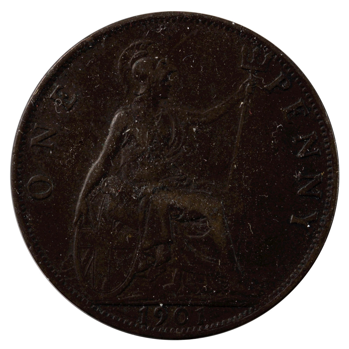 Great Britain 1901 Penny VF-EF (VF30)