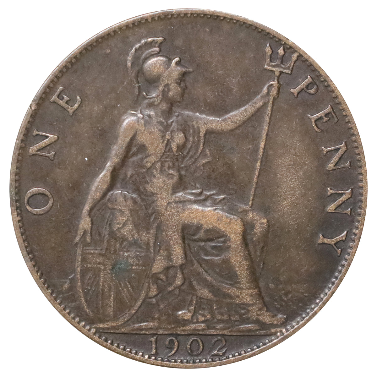 Great Britain 1902 High Tide Penny VF-EF (VF30)