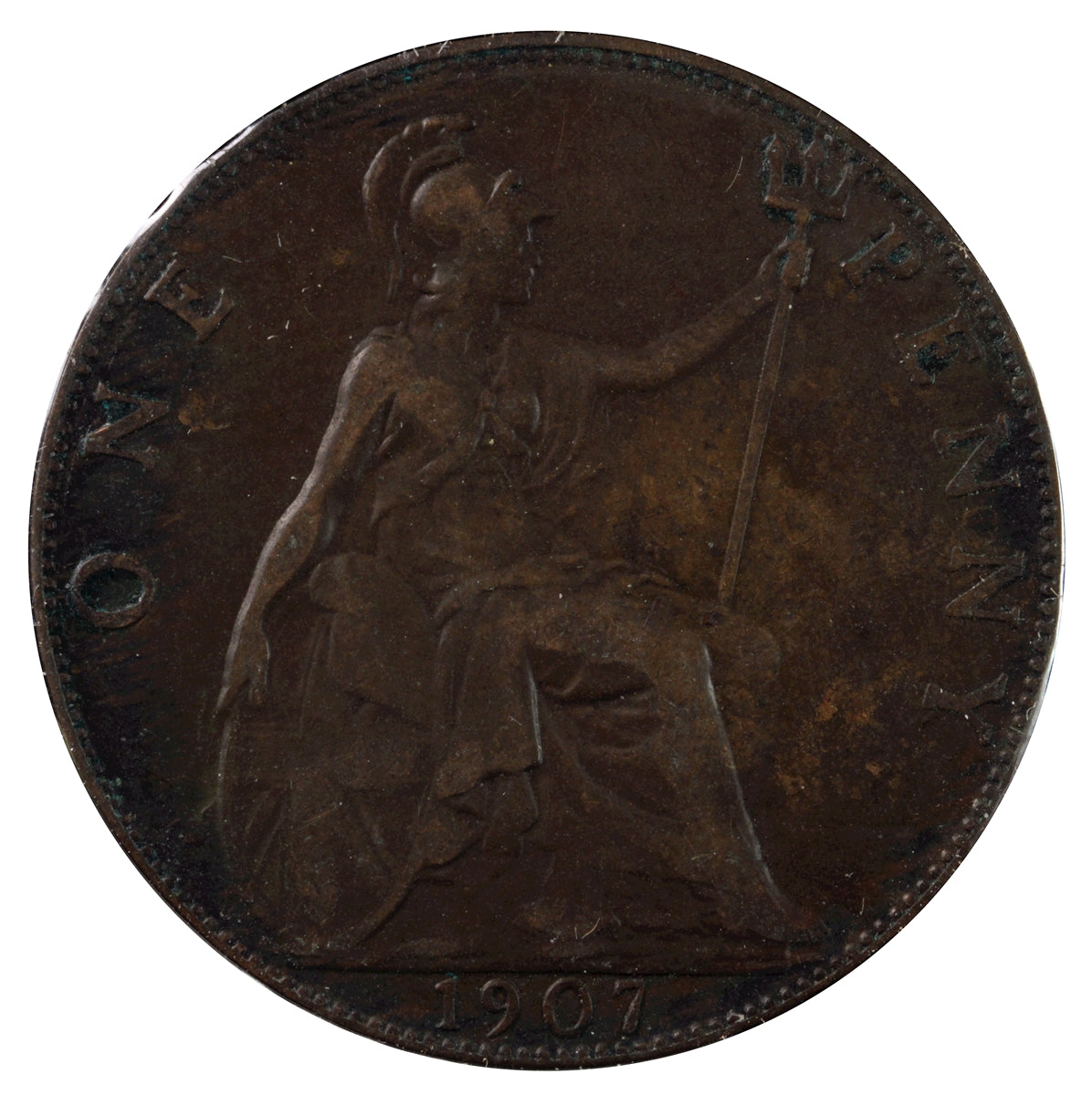 Great Britain 1907 Penny Very Fine (VF20)