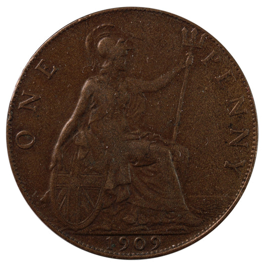 Great Britain 1909 Penny Very Fine (VF20)