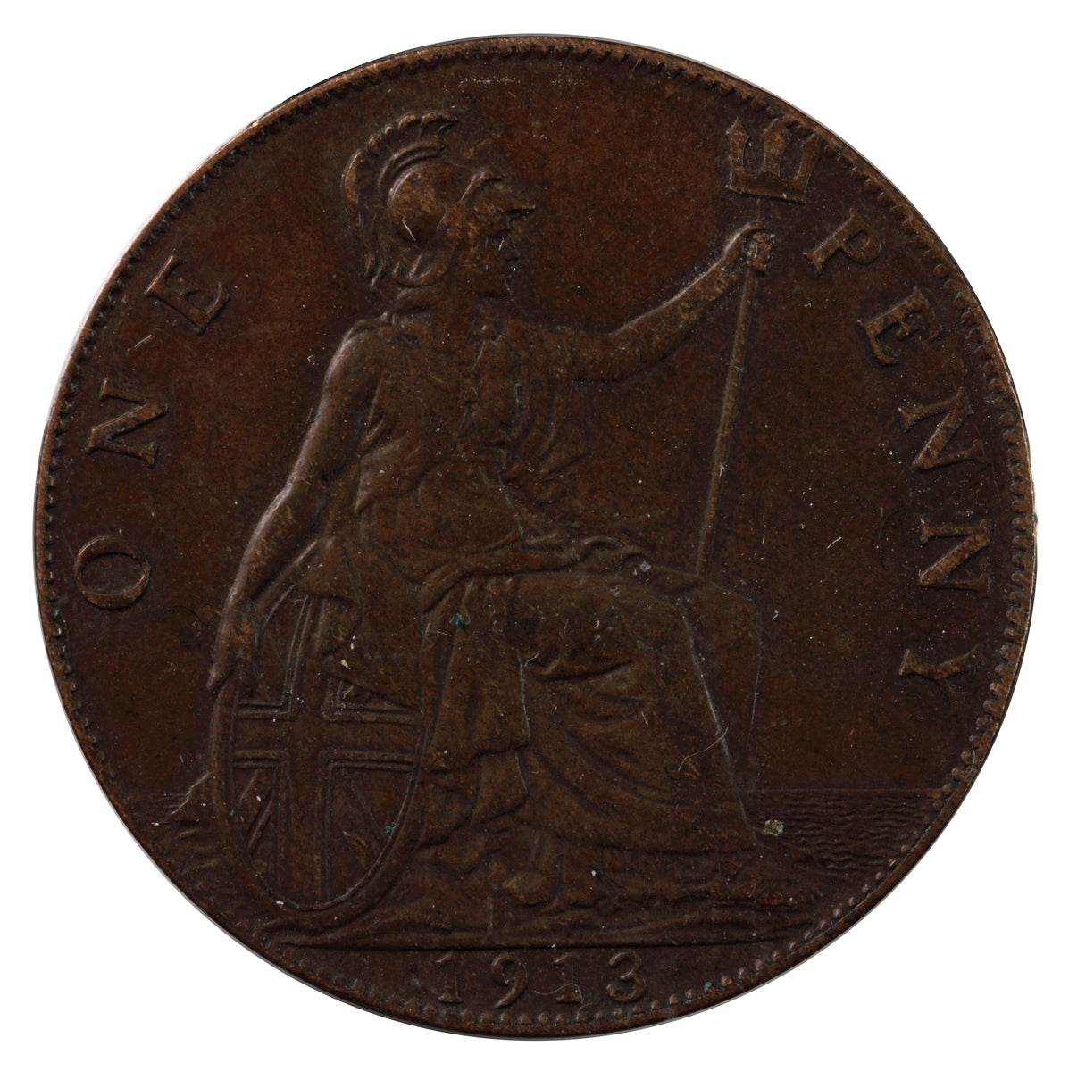 Great Britain 1913 Penny VF-EF (VF30)