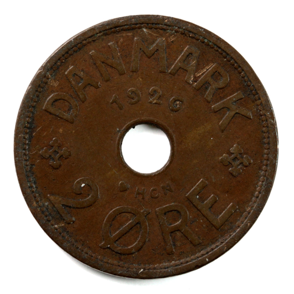 Denmark 1926HCNGJ 2 Ore VF-EF (VF30) $