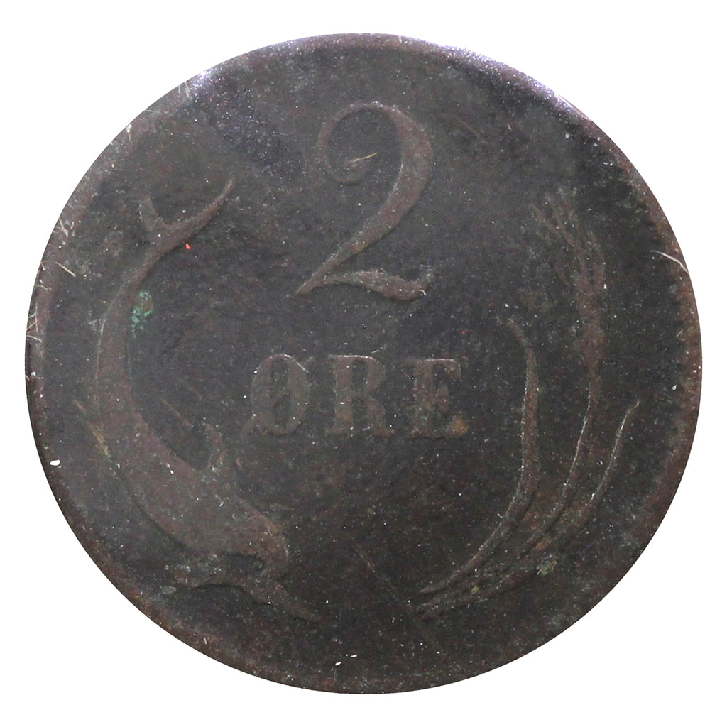 Denmark 1881CS 2 Ore Very Fine (VF20)