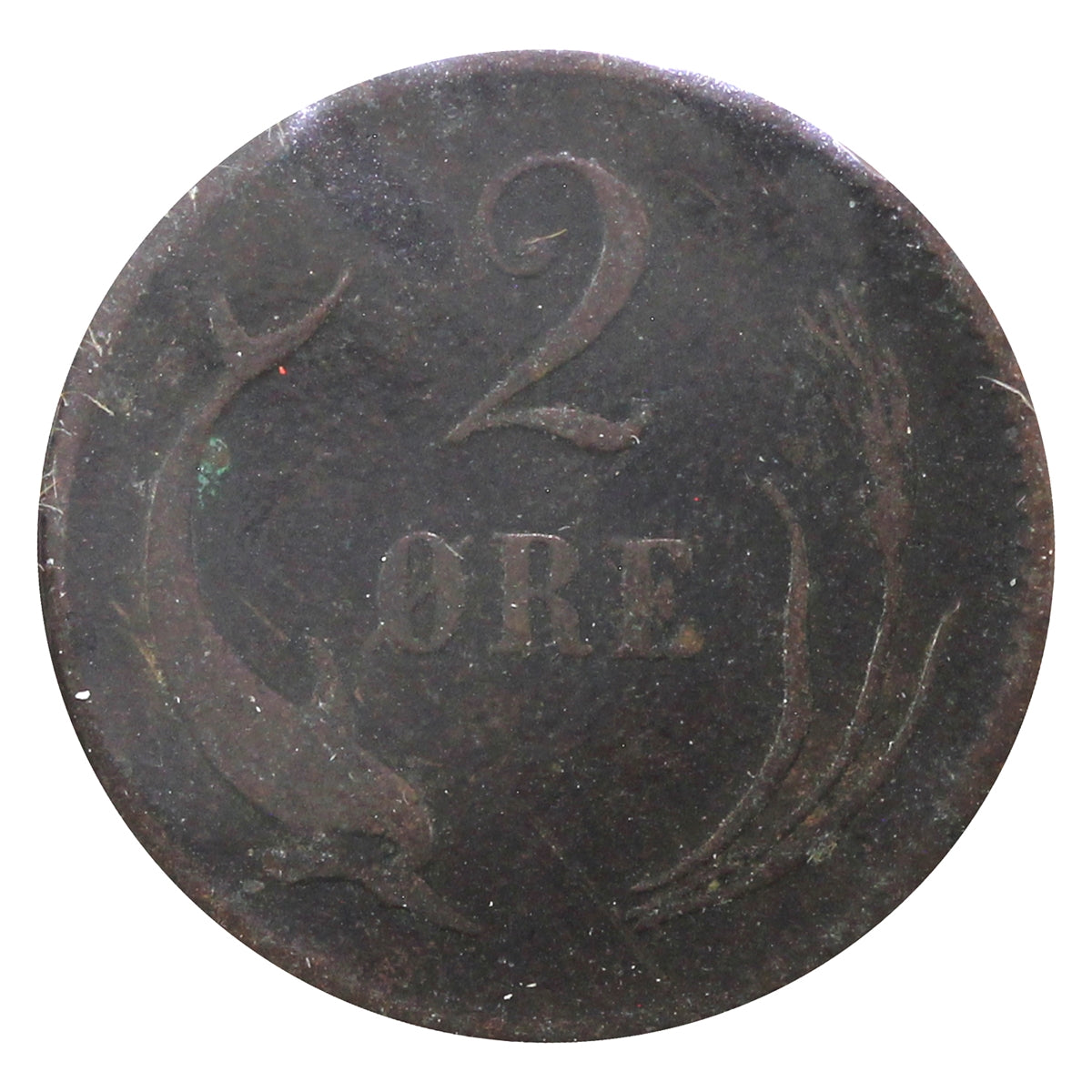 Denmark 1881CS 2 Ore Very Fine (VF20)