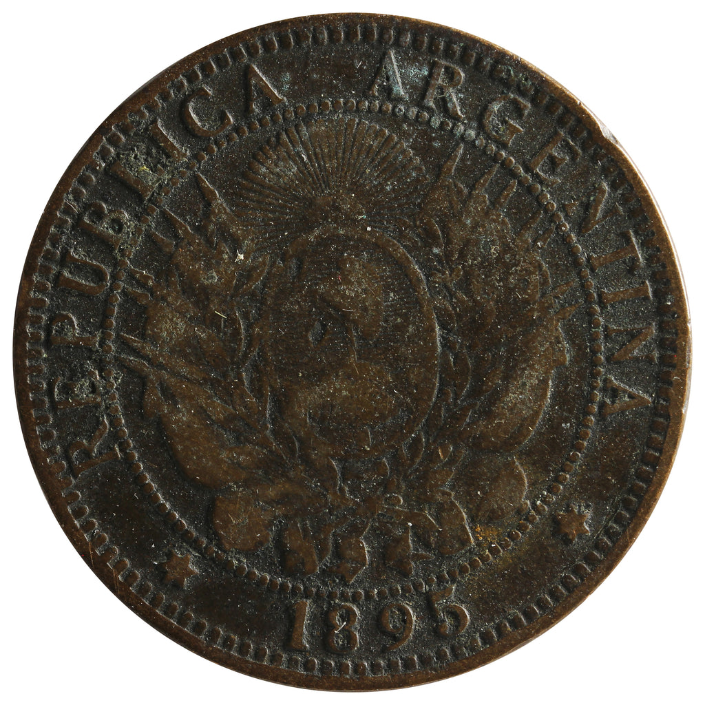 Argentina 1895 2 Centavos VF-EF (VF-30)