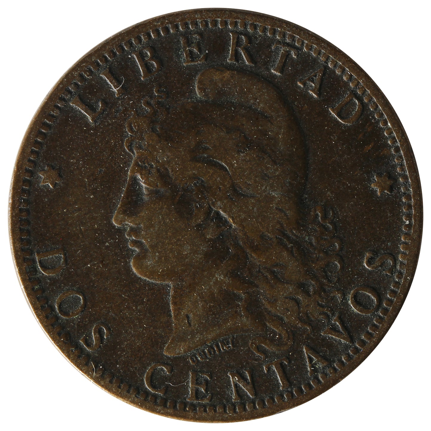 Argentina 1895 2 Centavos VF-EF (VF-30)